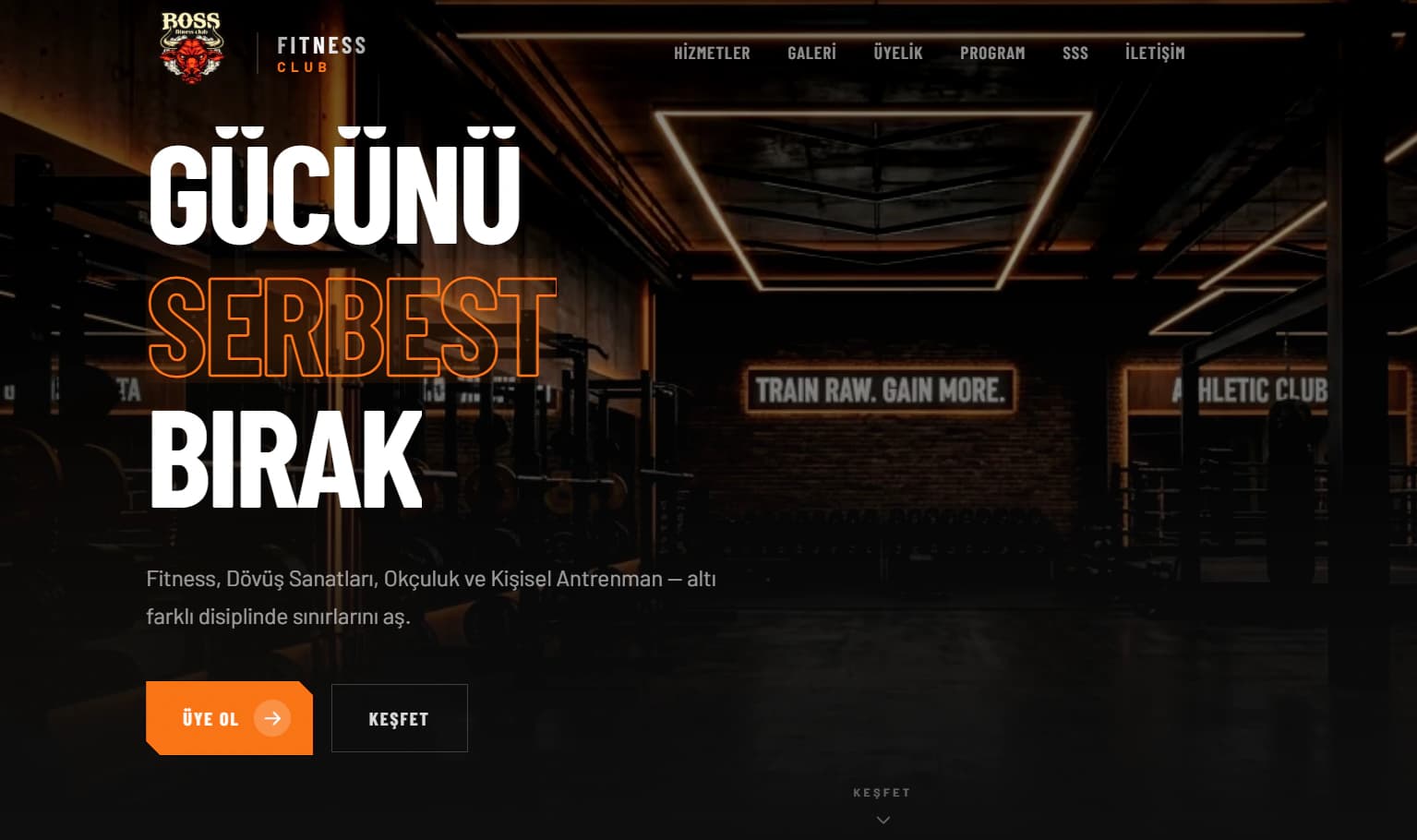 Boss Fitness Club proje önizlemesi